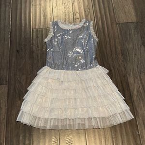 Silver Dress, fully lined- Like New Size 5